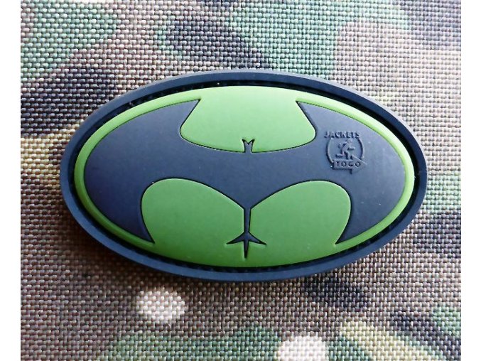 Nášivka BUTTMAN plast velcro ZELENÁ/ČERNÁ