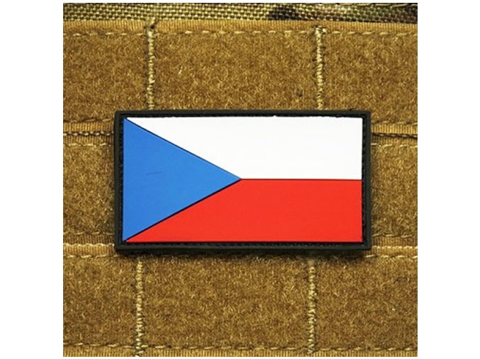 Nášivka VLAJKA ČR plast velcro BAREVNÁ