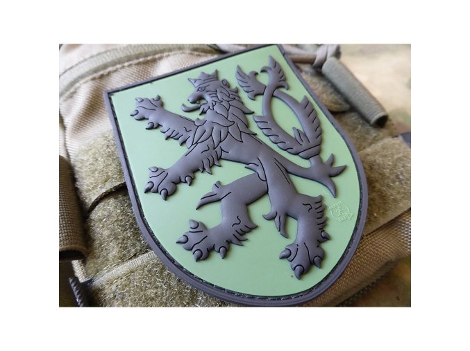 Nášivka ČESKÝ LEV plast velcro ZELENÁ