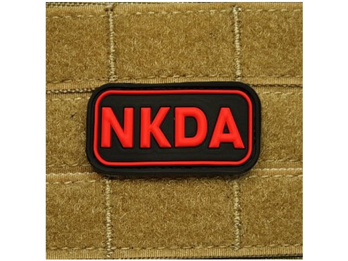 Nášivka KREV NKDA plast ČERNÁ/ČERVENÁ