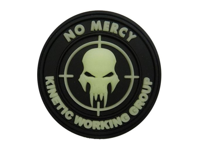 Nášivka NO MERCY - KINETIC GROUP plast GLOW