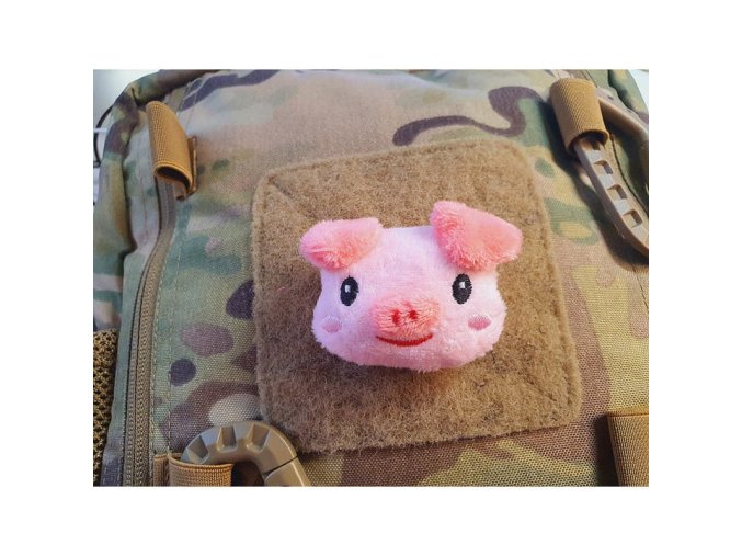 Nášivka PINKI SMILE velcro PLYŠOVÁ