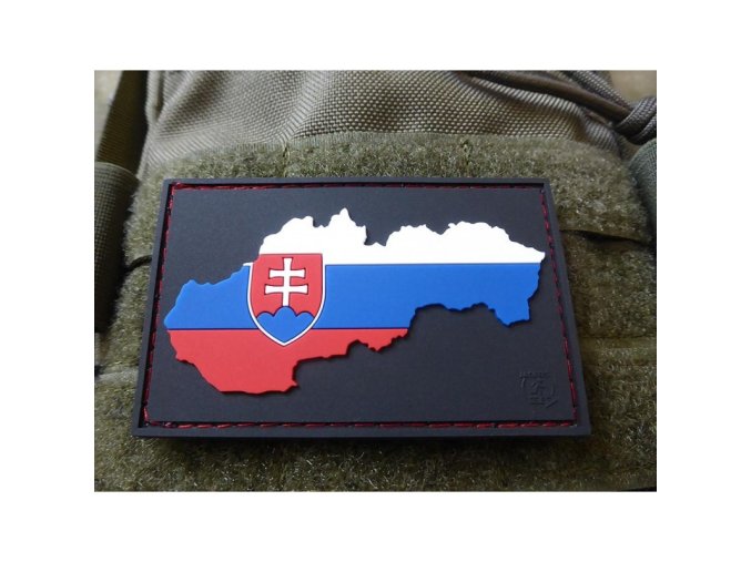 Nášivka vlajka/mapa SLOVENSKO plast velcro BAREVNÁ