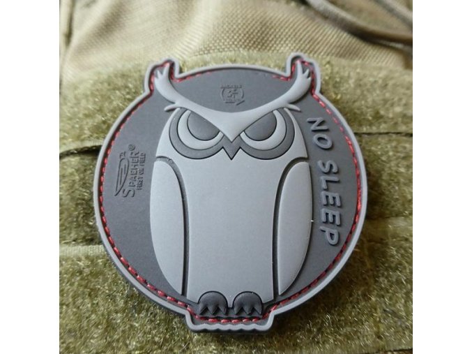 Nášivka SPECIAL OPS OWL plast velcro ČERNÁ