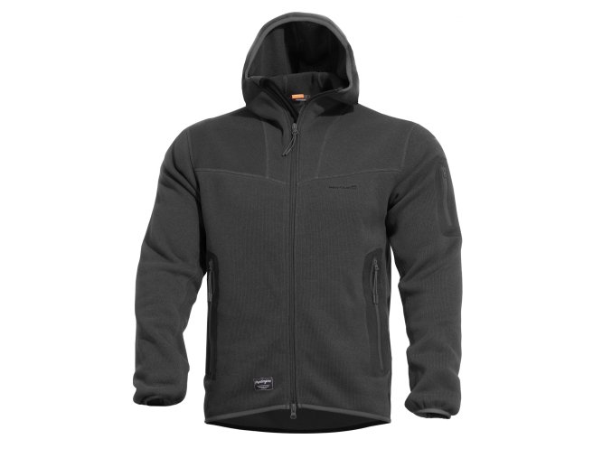 Mikina FLEECE s kapucí FALCON PRO POLARTEC® ČERNÁ