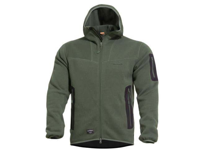 Mikina FLEECE s kapucí FALCON PRO POLARTEC® ZELENÁ