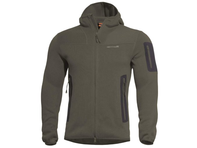Mikina FLEECE s kapucí FALCON PRO POLARTEC® ZELENÁ RAL 7013