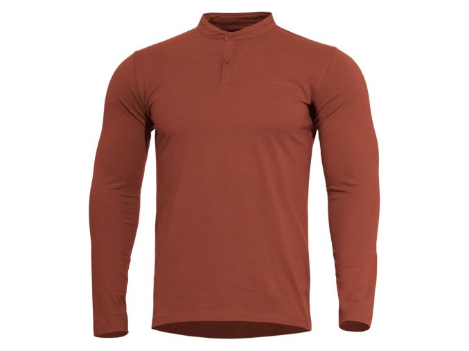 Triko ROMEO HENLEY 2.0 dlouhý rukáv ČERVENÉ