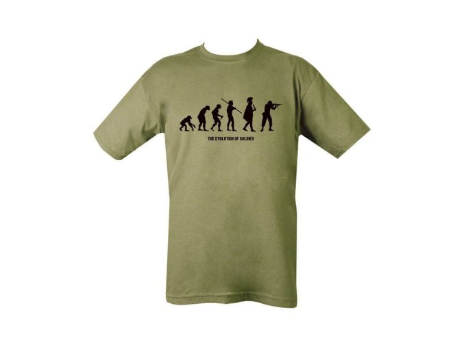 Triko s motivem EVOLUCE VOJÁKA ZELENÉ