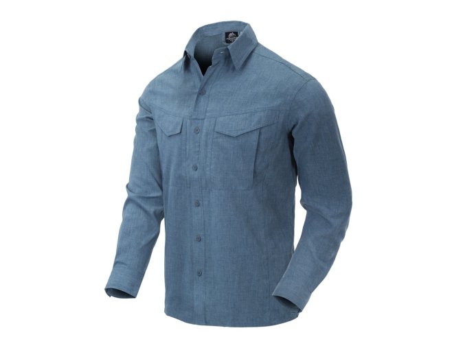 Košile DEFENDER Mk2 dl. rukáv MODRÁ MELANŽ