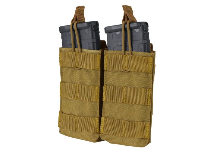 Sumka MOLLE dvojitá na zásobníky 2xM4 otevřená COYOTE