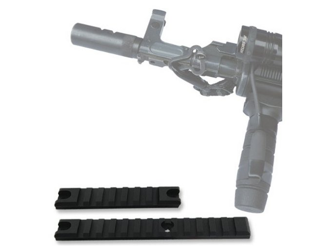RAIL PICATINNY WEAWER sada 2 kusů /155 mm a 98 mm/
