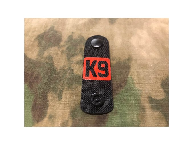 Pásek MOLLE identifikační K9 ČERNÝ/ČERVENÝ