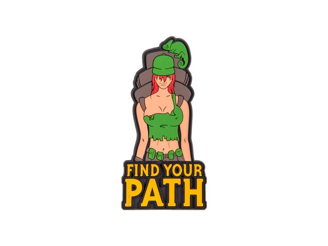Nášivka FIND YOUR PATH velcro plastová