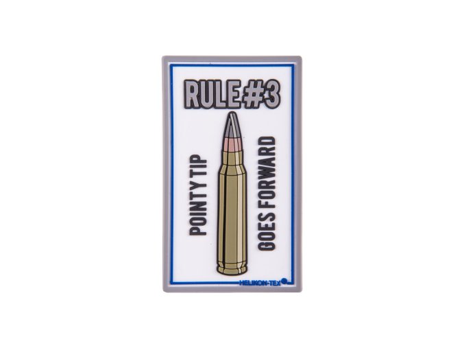 Nášivka RULE#3 velcro plastová