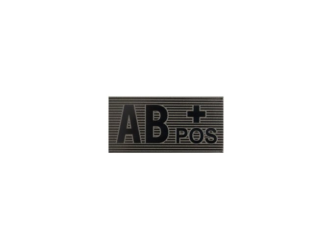 Nášivka IR krevní skupina VELCRO AB + POS ČERNO/ZELENÁ