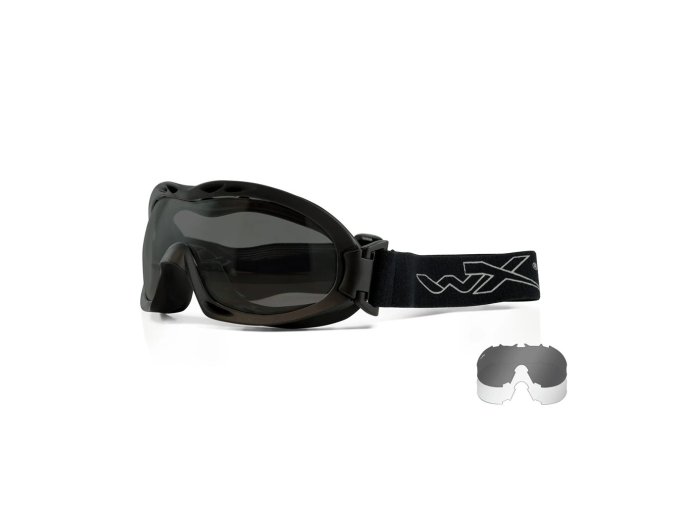 Brýle taktické NERVE sada 2 skla ČERNÝ rám