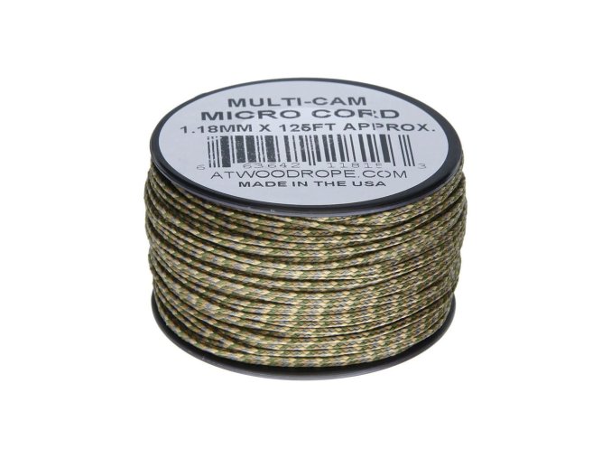 Šňůra MICRO CORD nylon na cívce ø 1,18 mm / 38 m MULTI-CAM