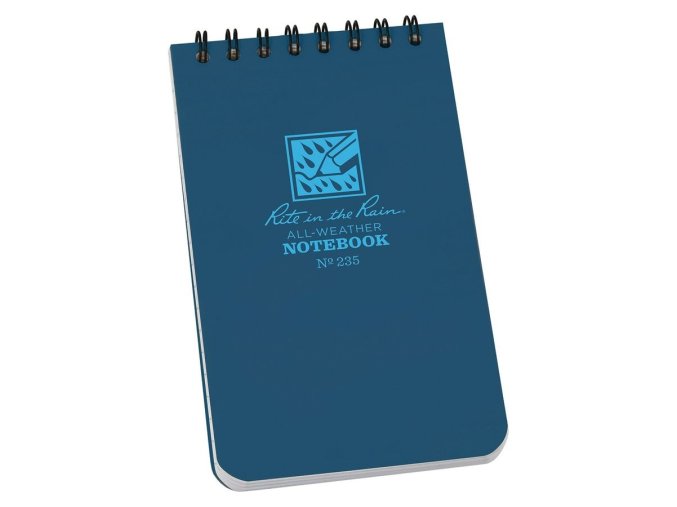 Blok voděodolný TOP-SPIRAL 3x5" notebook malý MODRÝ