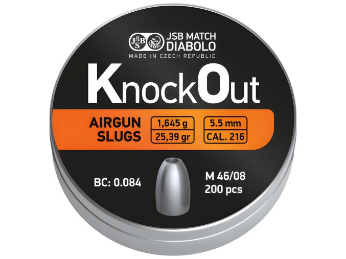 Diabolo JSB KnockOut Slugs .216 200ks cal.5,5mm
