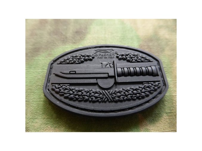 Nášivka COMBAT ACTION plast 3D VELCRO ČERNÁ