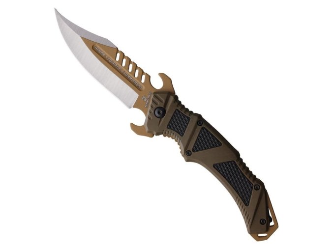 Nůž zavírací USMC Desert Ops Linerlock hladké ostří