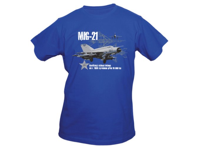 Triko EXC MIG-21 MODRÉ