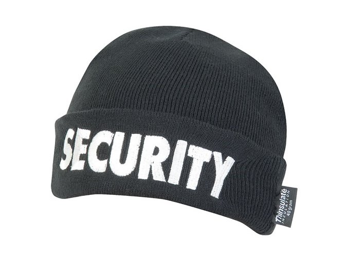 Čepice pletená SECURITY ZIMNÍ ČERNÁ