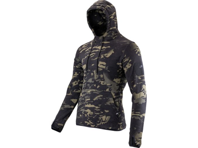 Mikina klokanka s kapucí FLEECE VCAM BLACK