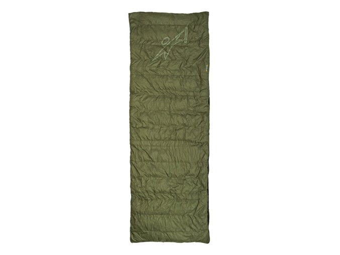 Spacák péřový dekový QUILT 300 calla ZELENO-ČERNÝ