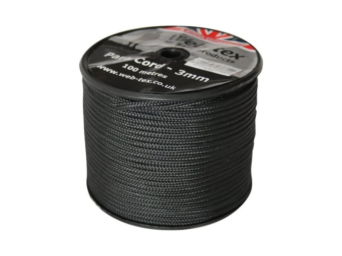 Šňůra PARA ø 3 mm / 100 m ČERNÁ