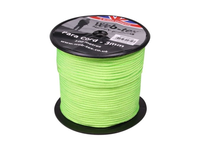 Šňůra PARA ø 3 mm / 100 m NEON GREEN