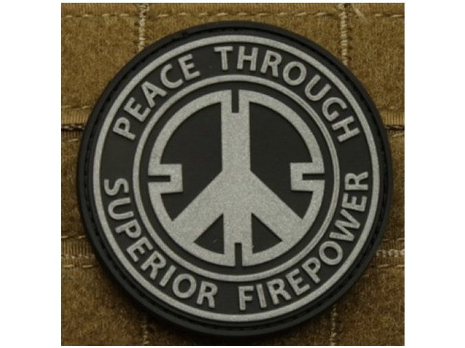 Nášivka PEACE plast ČERNÁ