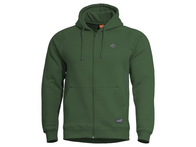 Mikina PHAETON se zipem a kapucí SPRINGBOK GREEN