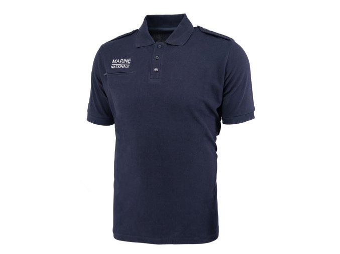 Polokošile s krátkým rukávem MARINE NATIONALE s kapsou MODRÁ