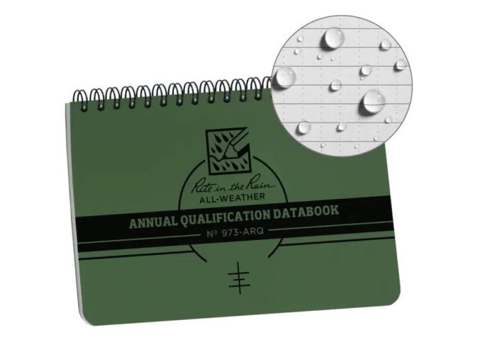 Blok voděodolný spirálový ANNUAL QUALIFICATION 4,875"x 7" ZELENÝ