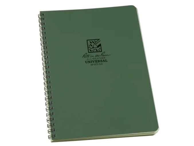 Blok voděodolný spirálový Universal LARGE 6 5/8"x 8 1/2" ZELENÝ