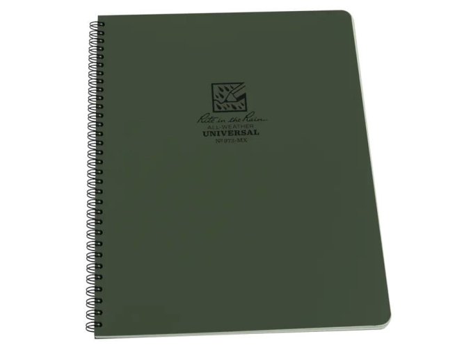 Blok voděodolný spirálový Universal MAXI 8 1/2"x 11" ZELENÝ