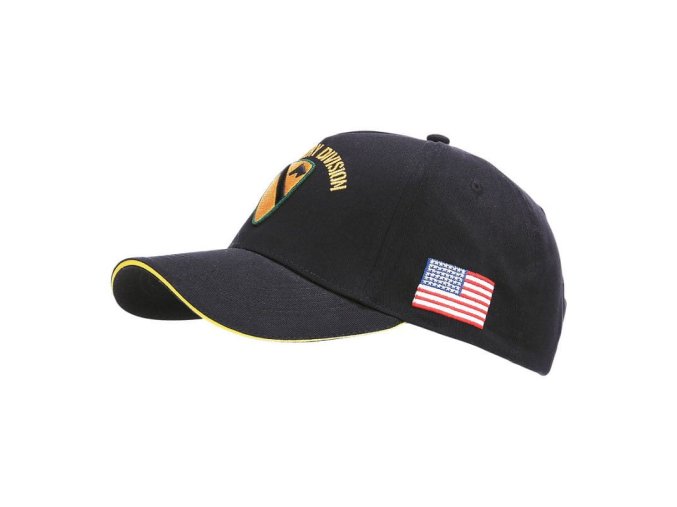 Čepice baseball US CAVALRY WWII 3D ČERNÁ