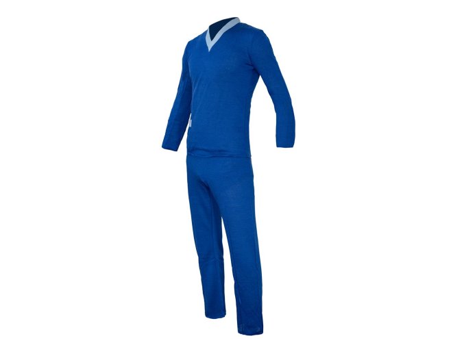 Pyžamo FRANCOUZSKÉ bavlněné MODRÉ velikost 46