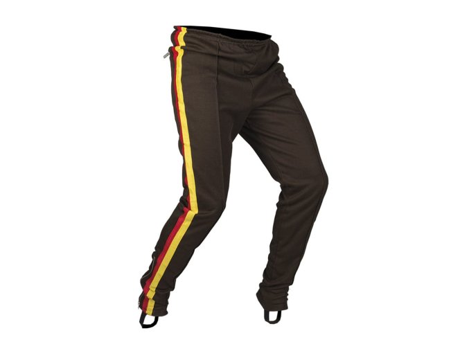 Tepláky sportovní s lampasy NVA/DDR - ASV HNĚDÉ