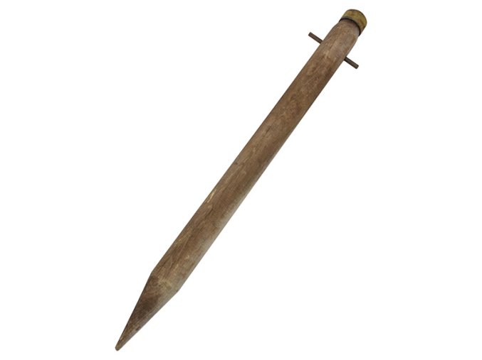 Kolík velký ke stanu dřevěný s kováním 76 cm