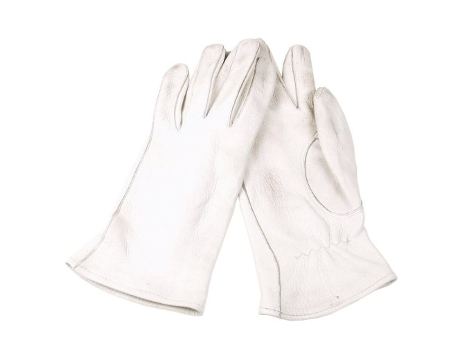 Rukavice kožené BW BÍLÉ použité