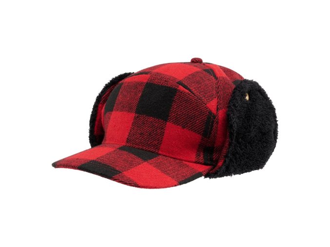 Čepice zimní Lumberjack ČERVENO/ČERNÁ