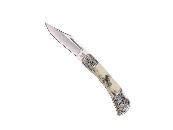 Nůž zavírací dekor - jelen 19 cm BÍLÁ