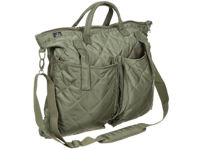 Taška BW PILOT na helmu ZELENÁ/ORANŽOVÁ