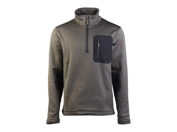 Mikina THERMO-FLEECE ¾ ZIP ZELENÁ