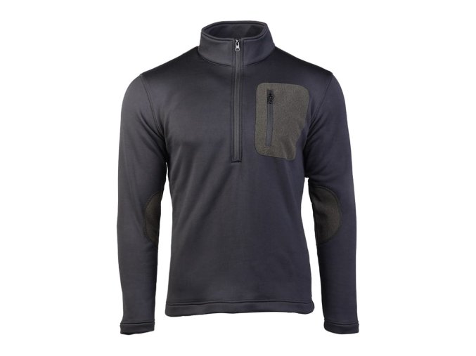 Mikina THERMO-FLEECE ¾ ZIP ČERNÁ