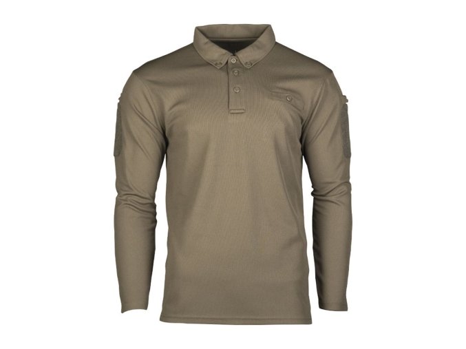 Triko/polokošile TACTICAL QUICK DRY dlouhý rukáv ZELENÁ