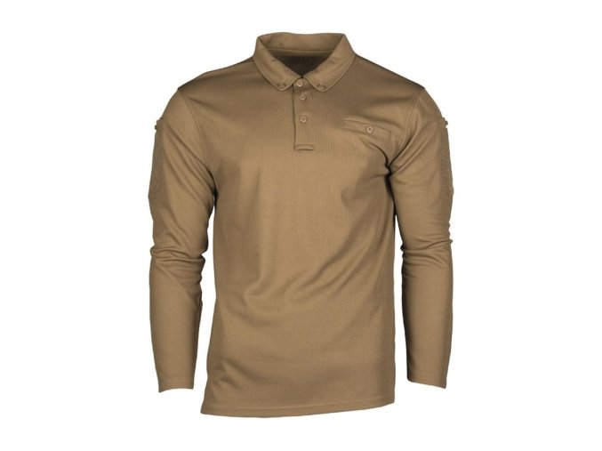 Triko/polokošile TACTICAL QUICK DRY dlouhý rukáv COYOTE